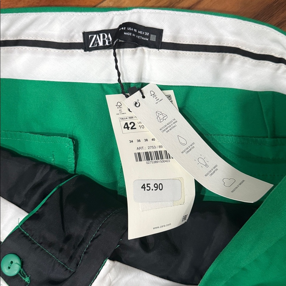 Zara Emerald Green Trousers - Picture 2 of 3